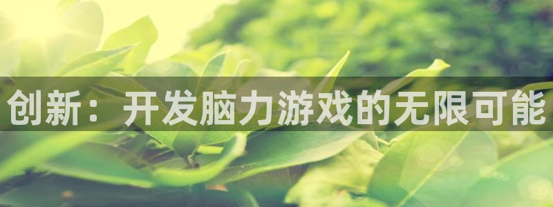 沐鸣2登录官方登录网站：创新：开发脑力游戏的无限可能